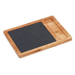 BANDEJA PIEDRA BAMBOO C/ REPARTICION 33X25X1.5CM