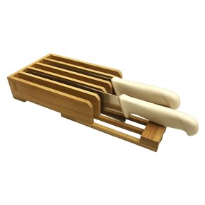 PORTA CUCHILLAS SIMPLE P/CAJON BAMBOO 33X14X5.3CM