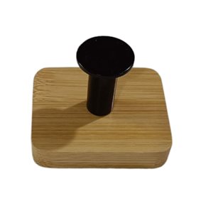 PERCHERO DE PARED 1 COLGADOR BAMBOO NATURAL/NEG.