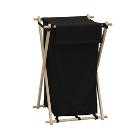 CESTO PARA ROPA ARTICULABLE 50X43X76CM BAMBOO/TELA