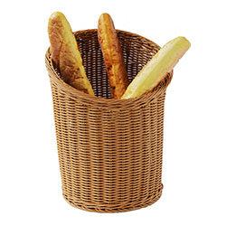 CESTO BAGUETTE MARRON SUNNEX. D32/B26/28/42CM