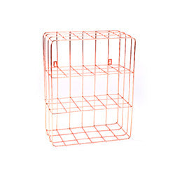 RACK METAL 3DIV VERTICALCOLOR DORADO H45X35X18CM