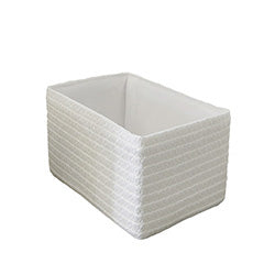 CESTO RECTANGULAR BLANCO 36X26XH18CM