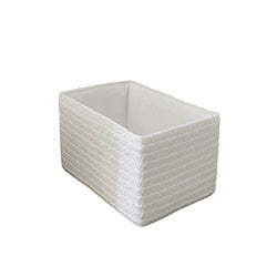 CESTO RECTANGULAR BLANCO 26X16XH13CM