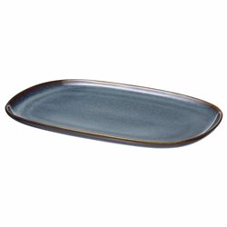 FUENTE RECTANGULAR CERAMICA 30x19CM ORGANIC AZUL