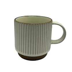 MUG 385ML BLANCO C/BORDE MARRON