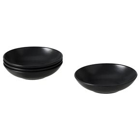 BOWL BAJO CERAMICA D19CM IBIZA NEGRO