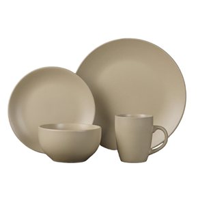 JUEGO VAJILLA 16PCS 27/20/14/350ML BEIGE MATE