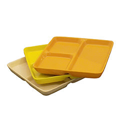 PLATO CUADRADO 20 CM DIVISIONES COLORES