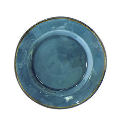 PLATO DE POSTRE 20CM AZUL BRILLANTE C/NEGRO MATE