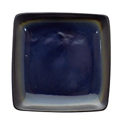 PLATO DE MESA CUADRADO 28X28CM NEGRO-AZUL