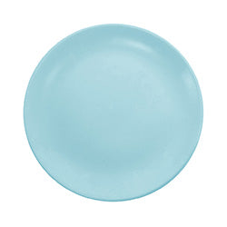 PLATO DE POSTRE D21CM BORDE RECTO CELESTE