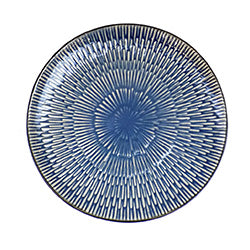 PLATO DE POSTRE 22CM AZUL C/TEXTURA
