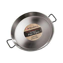 PAELLERA D38CM INDUCCION PULIDA PATA NEGRA GARCIMA.
