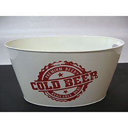 CHAMPAGNERA METAL BLANCO 39X20CM COLD BEER