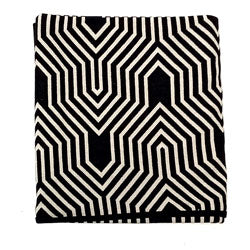 MANTA ALGODON/POLIESTER GRIS NEGRO/NATURAL 1.25x1.5M