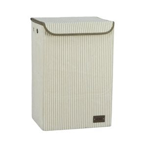 CESTO P/ROPA PLEGABLE C/TAPA 38X28XH60CM PU CRUDO