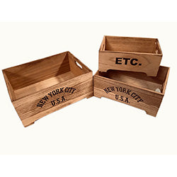 CAJA ORGANIZADORA MADERA NEW YORK 30x20x13.5CM