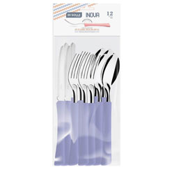 SET 12PZAS AC.INOX. MANGO HORTENSIA INOVA DI SOLLE