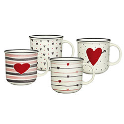 MUG RECTO 350ML CORAZON DISEÑOS SURTIDOS