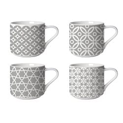 MUG BAJO 350ML DISEÑOS GRIS