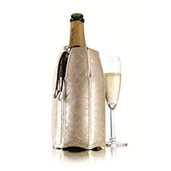 ENFRIADOR DE CHAMPAGNE PLATEADO VACU VIN