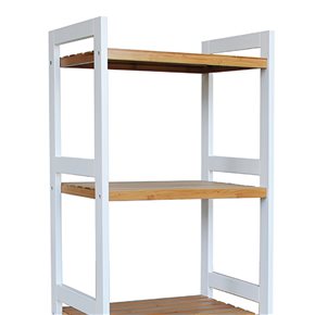 ESTANTERIA 5 TABLAS 45X32X142 CM BAMBOO CON BLANCO