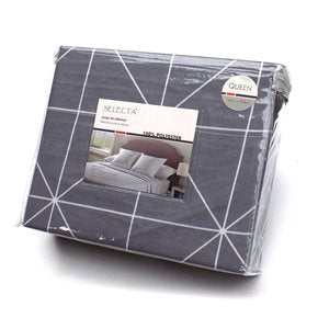 JUEGO DE SABANAS CLAS QUEEN ESTAMPADO 152x203+30CM