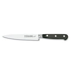 CUCHILLO FILETEADOR 15CM C/ PVC MANGO NEGRO FORGE 3CLAVELES