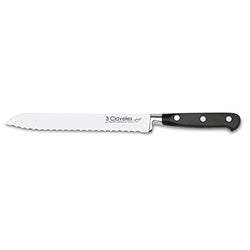 CUCHILLO PAN 20CM CAJA PVC MANGO NEGRO FORGE 3 CLAVELES