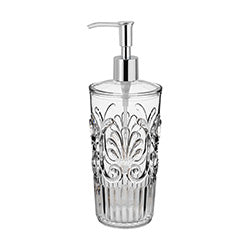 DISPENSADOR DE JABON 355ML FLOR ACRIL. D8/H18.5CM