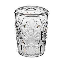 PORTA CEPILLO 355ML FLOR ACRILICO. D8/H13CM