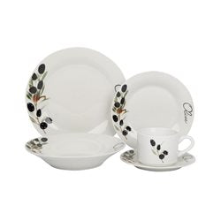 JUEGO DE VAJILLA PORCELANA 30 PZAS OLIVE