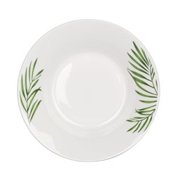 PLATO HONDO PORCELANA 20CM HOJAS VERDES