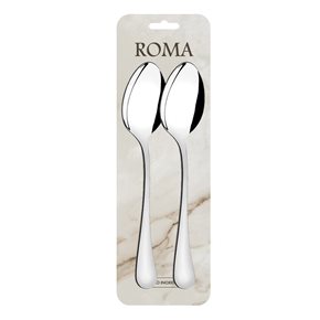 SET X2 CUCHARA DE MESA 20CM ACERO ROMA