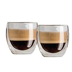 SET X2 VASO TERMICO DOBLE PARED VIDRIO 200ML