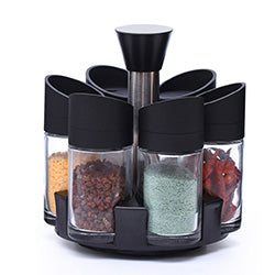 SET 6 PIEZAS ESPECIERO SOPORTE PLASTICO. H17.5/D16CM