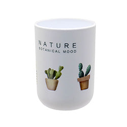 VASO PARA BAÑO PLASTICO DISEÑO TUNAS. D7XH10CM