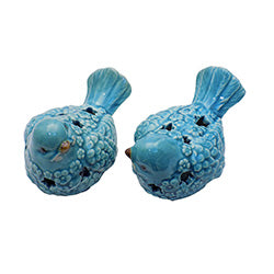 SET X2 PAJARITO DECORATIVO H12CM CERAMICA SURTIDO