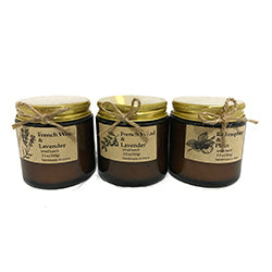 SET X3 VELA AROMATICA LAVANDA/LIRIO. 8.5x7CM