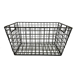 CANASTO METAL 38x24x14CM NEGRO