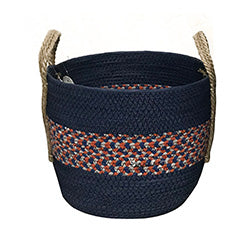 CESTO TEJIDO D30x24CM AZUL