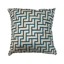 ALMOHADON 380G LABERINTO CELESTE. 40x40CM