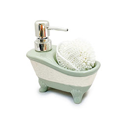 DISPENSADOR JABON 14x6x13CM DISEÑO BAÑERA