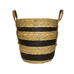 CESTO TEJIDO C/ASAS D28x31CM NATURAL/MARRON