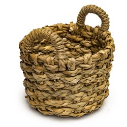 CESTO CON ASAS TEJIDO 23x23CM NATURAL