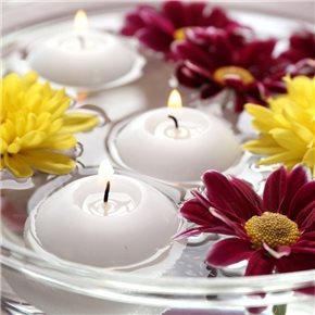 SET 12 VELAS FLOTANTES BLANCO