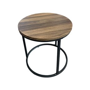 SET 2 MESAS RATONAS D40/D60CM MADERA/METAL