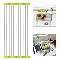 ESCURRIDOR PARA PILETA ACERO INOXIDABLE VERDE. 37.5X23CM