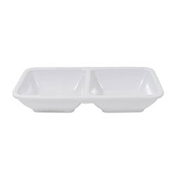 COPETINERO REC. 2 DIVISIONES BLANCO MELAMINA. 15X7CM